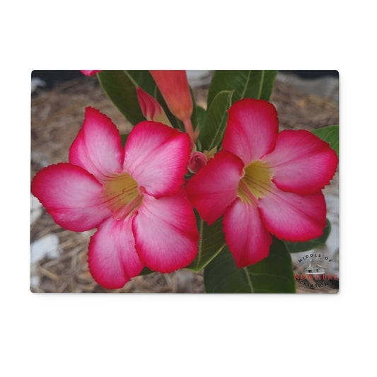 Desert Rose Glass Chopping Board