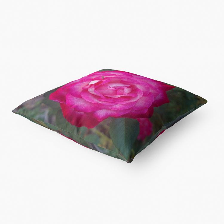 Pink Rose Premium Hypoallergenic Throw Pillow