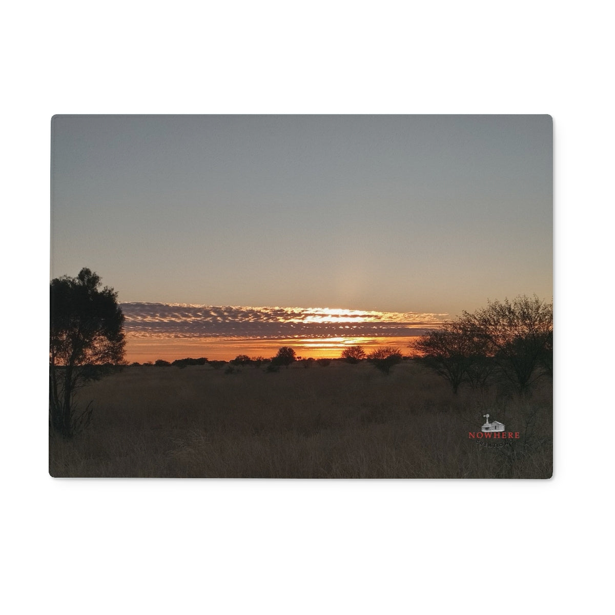 Golden Glow Glass Chopping Board