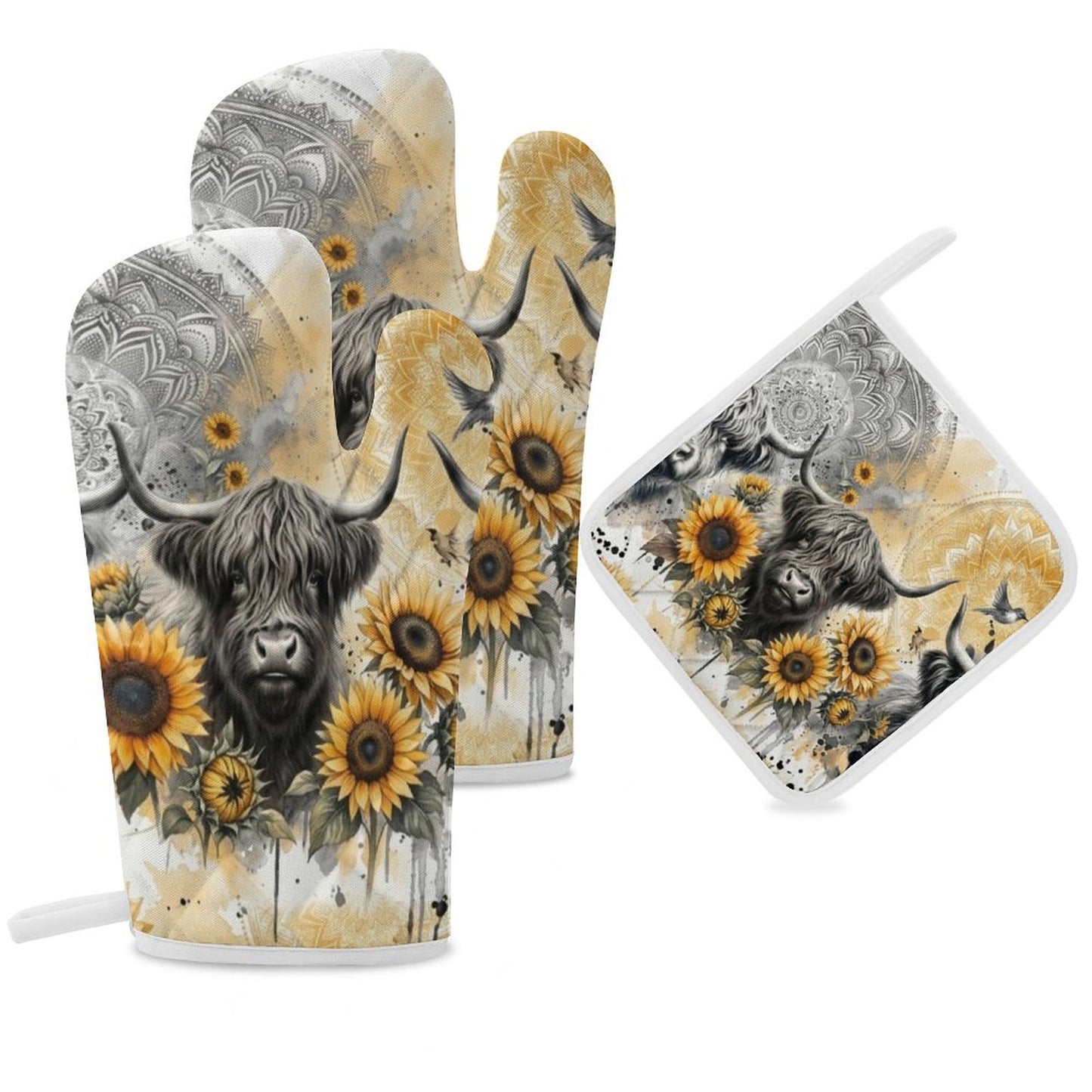 Goldie Oven Mitts & Pot Holder Set of 3