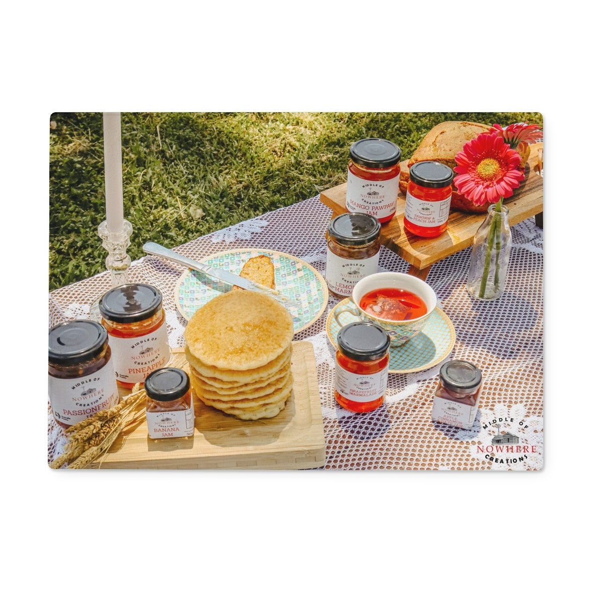 Picnic Setting Glass Chopping Board