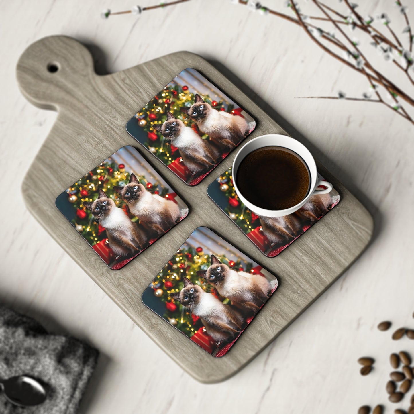 Sophie & Mocha's Christmas Coasters