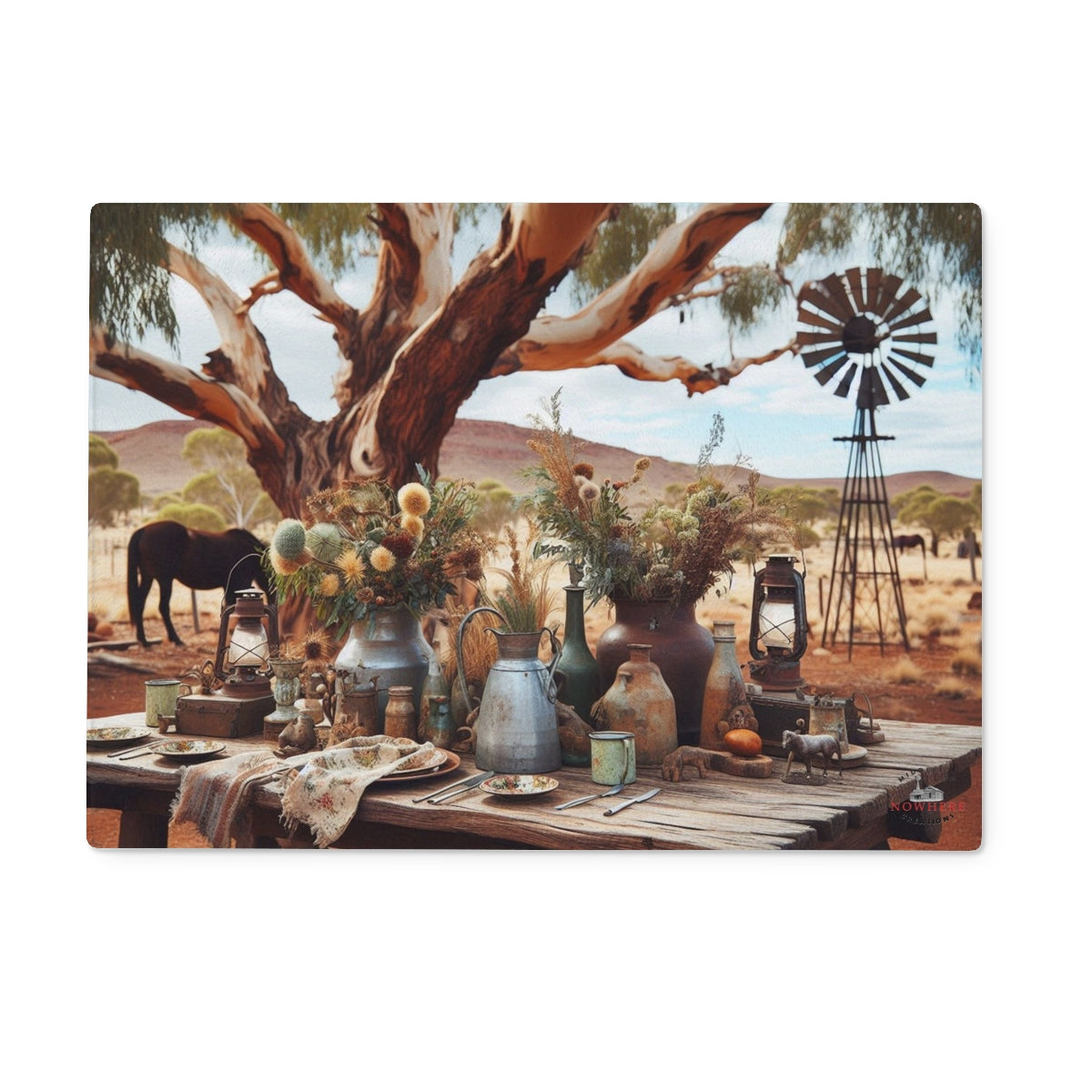 Gumtree Christmas Glass Chopping Board