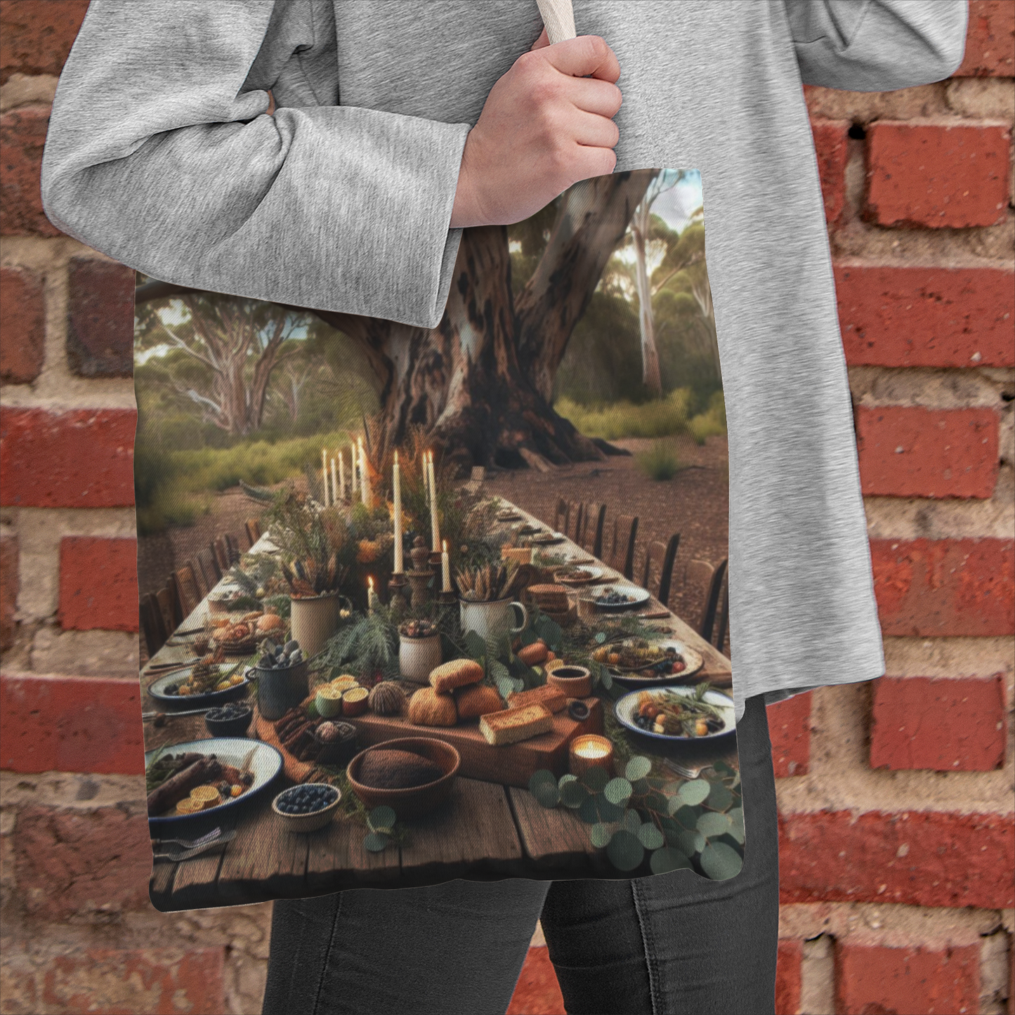 Christmas Lunch For All Natural Canvas Tote Bag