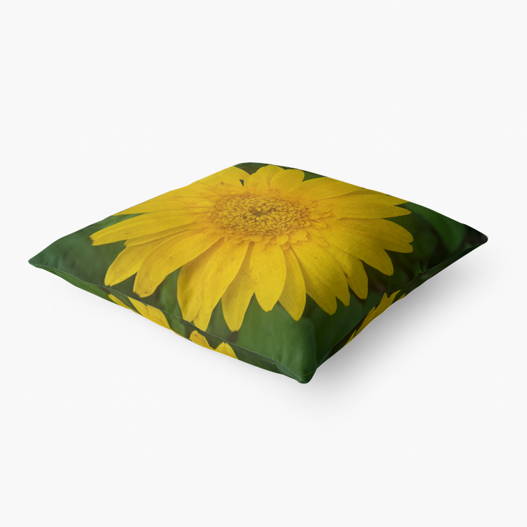 Yellow Gerbera Premium Hypoallergenic Throw Pillow