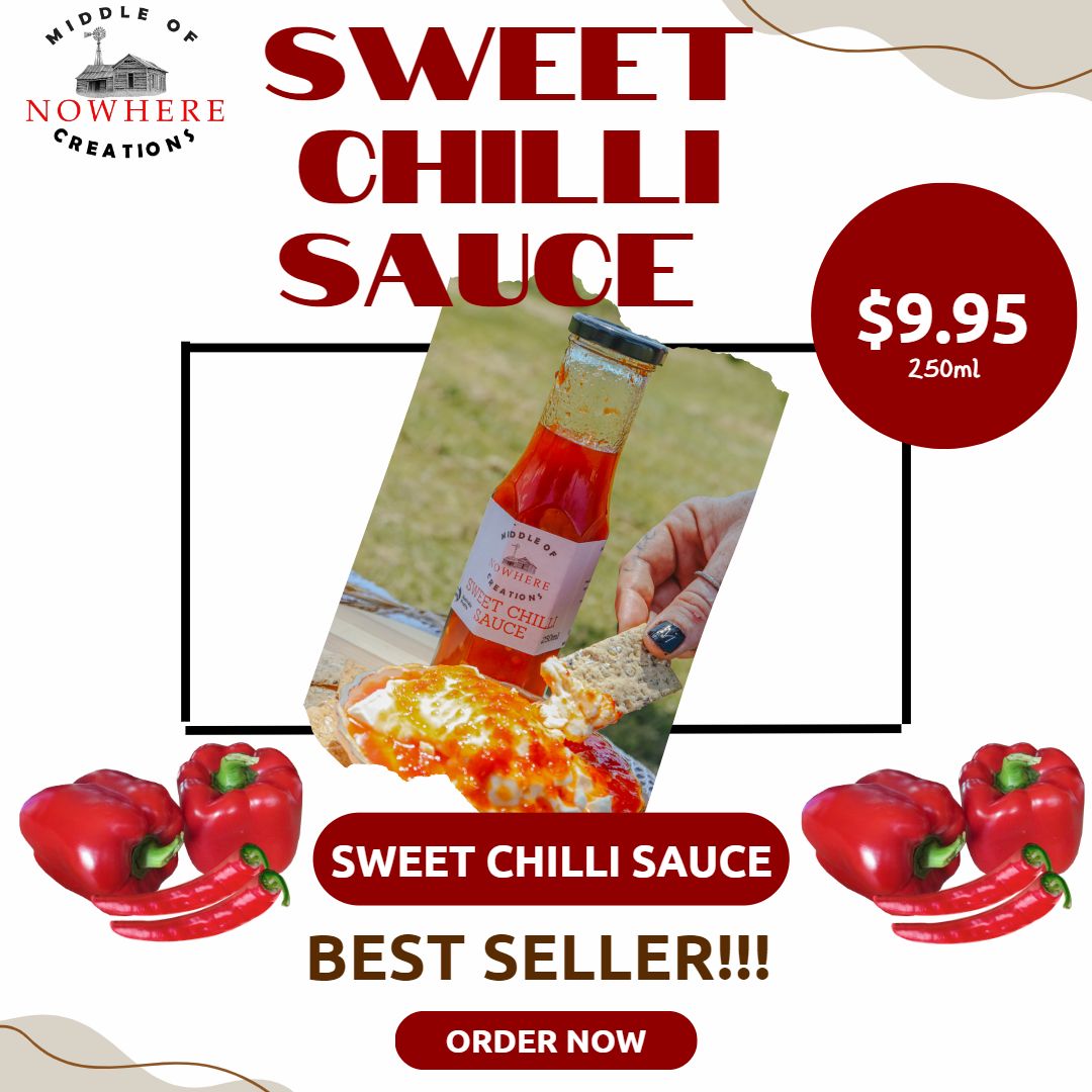 Discover the Irresistible Flavour of Heat-Free Sweet Chilli Sauce by Middle Of Nowhere Creations