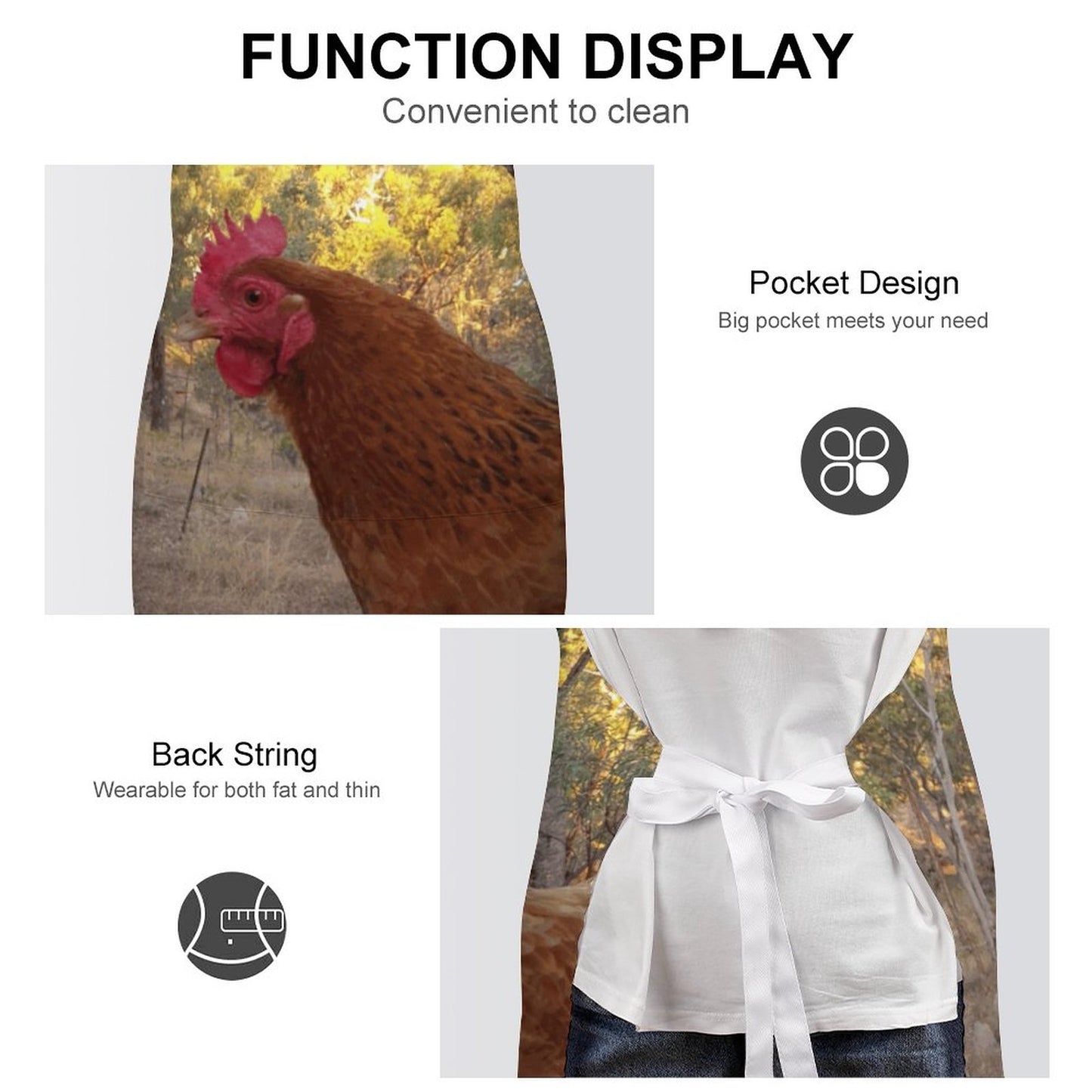 Chooking You Out Adult Apron with Pocket