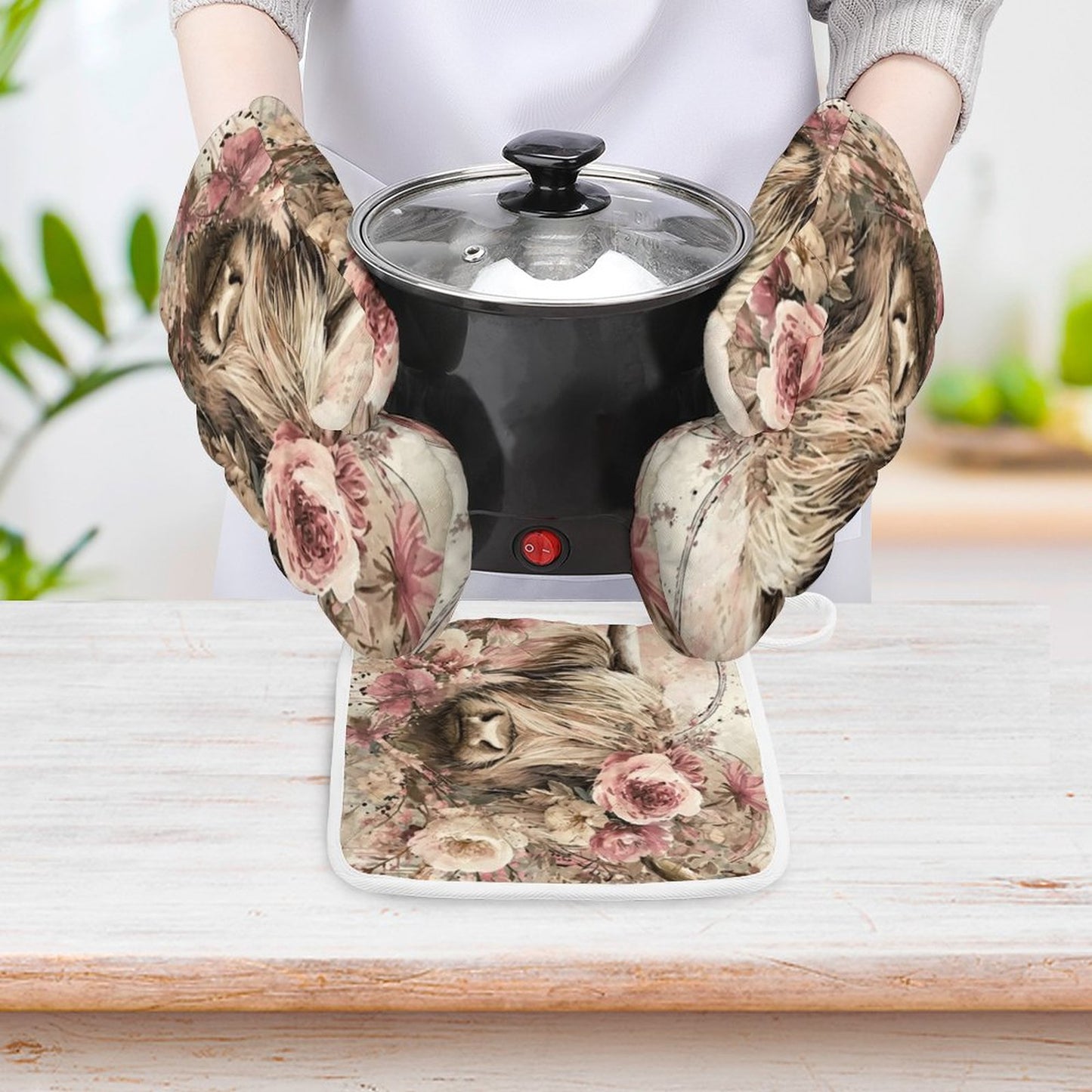 Eliza Oven Mitts & Pot Holder Set of 3
