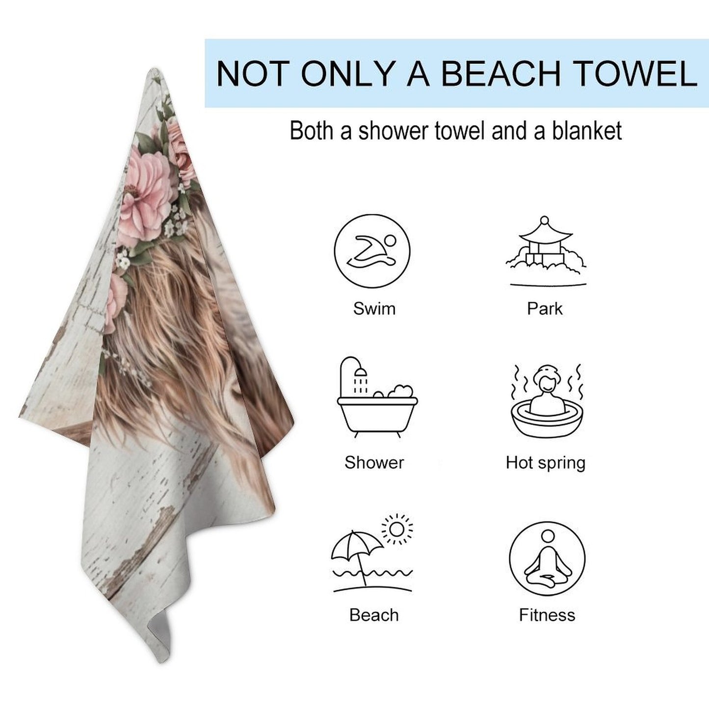 Faye Beach Towel for Adults
