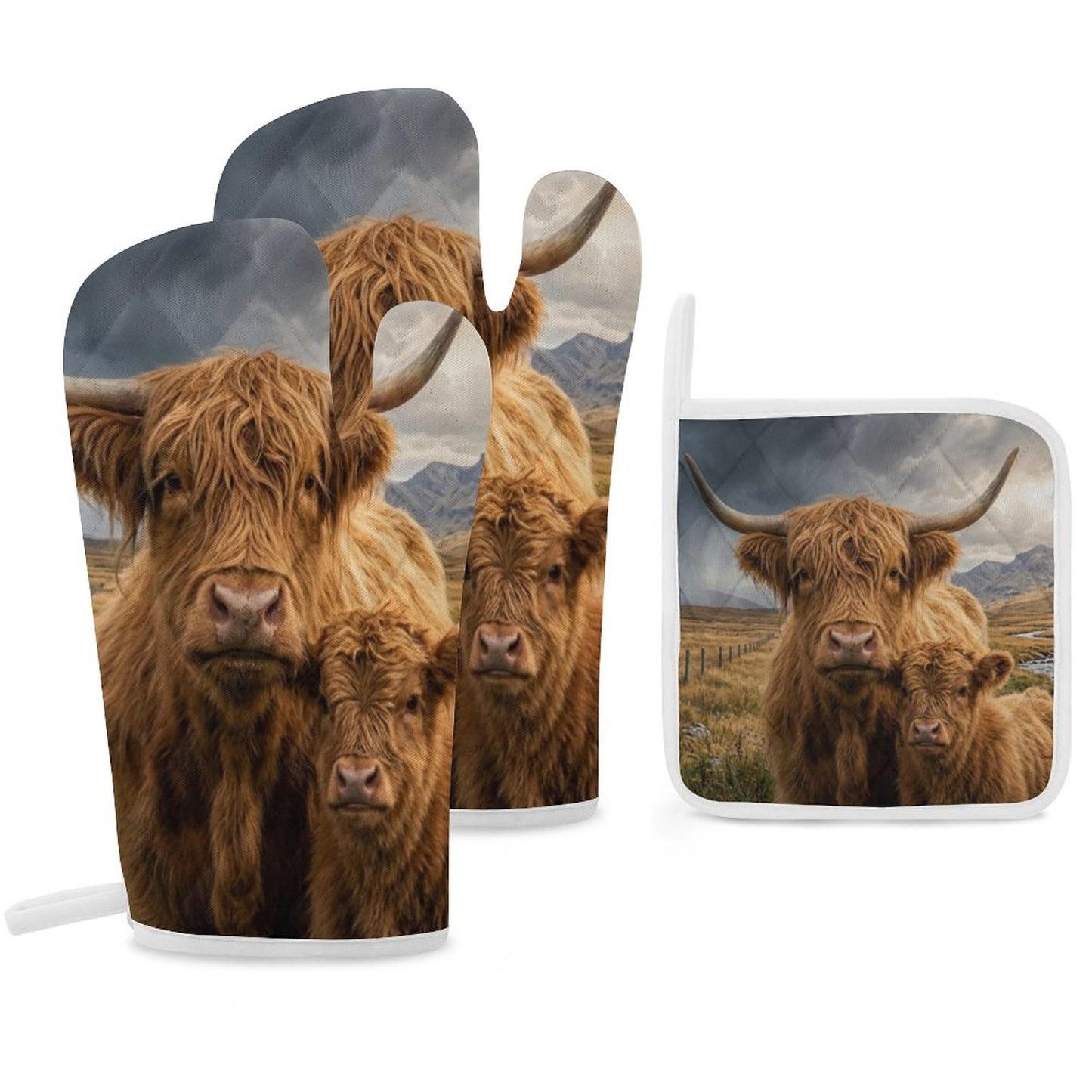 Marigold Oven Mitts & Pot Holder Set of 3