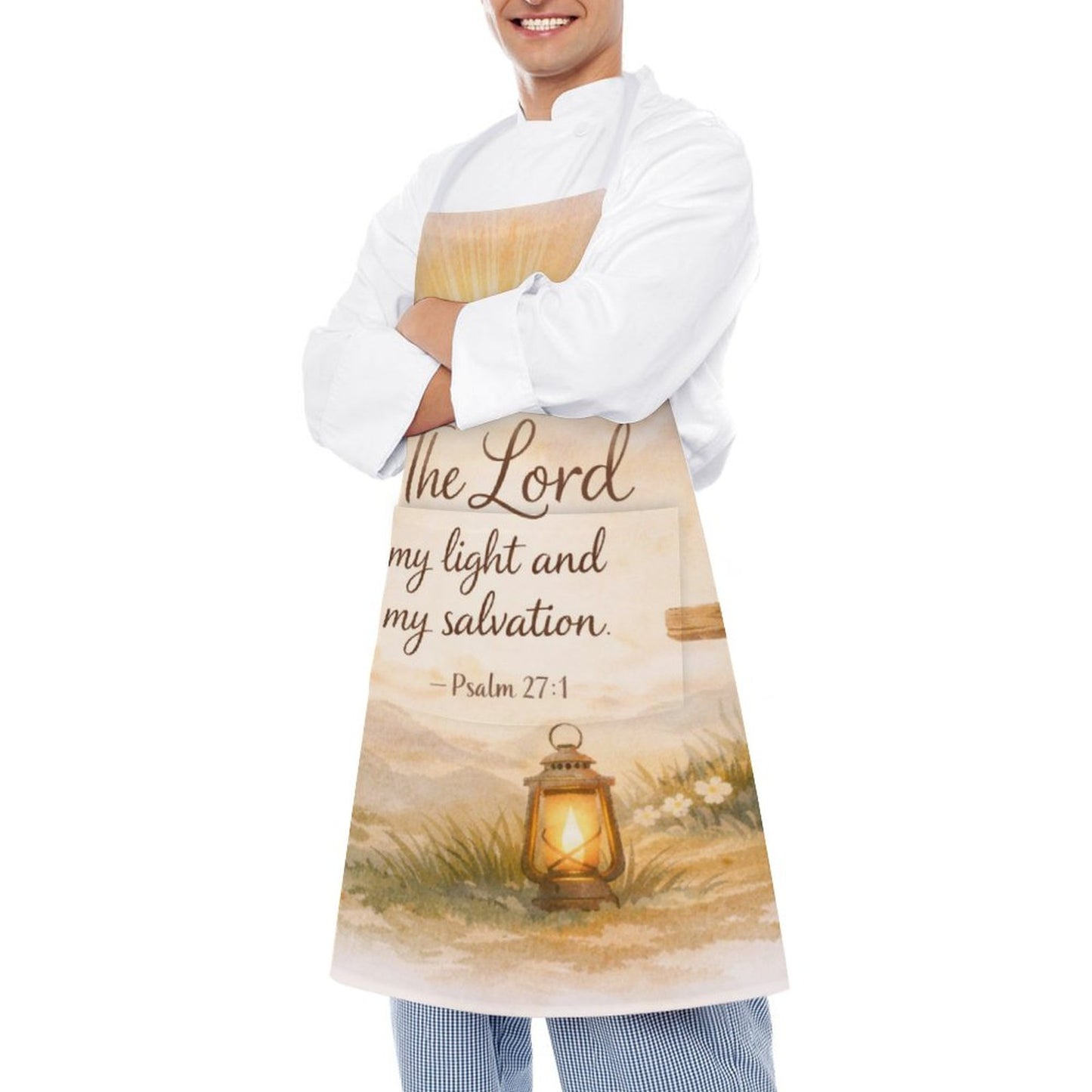 The Lord Is My Light Adult Apron with Pocket
