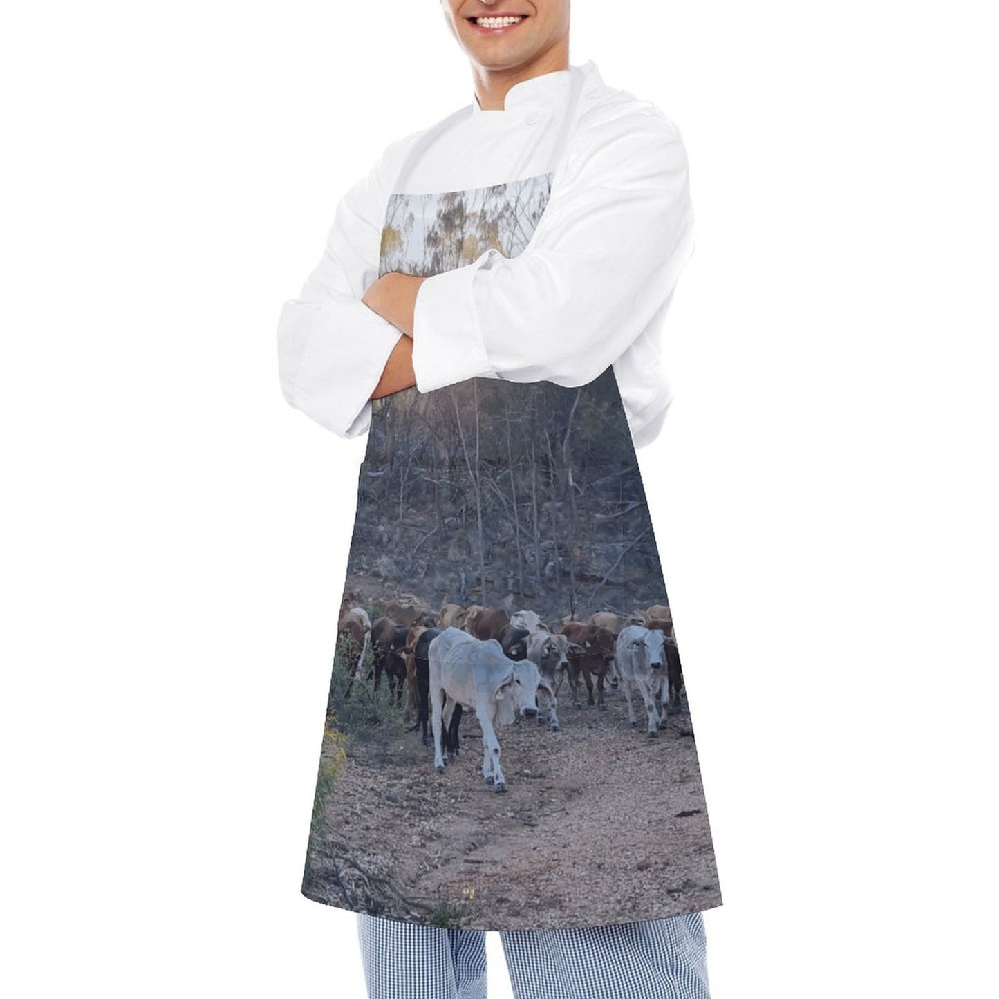 Walking Home Adult Apron with Pocket