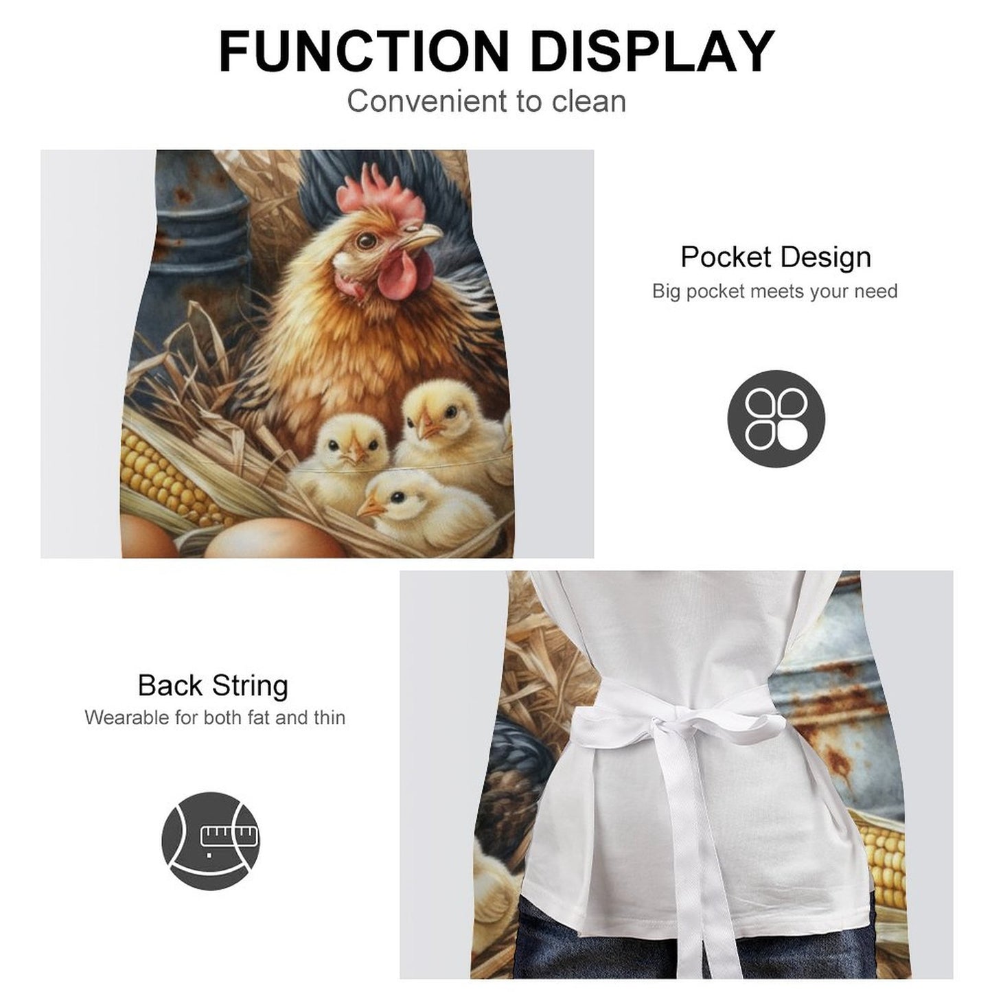 Martha Adult Apron with Pocket