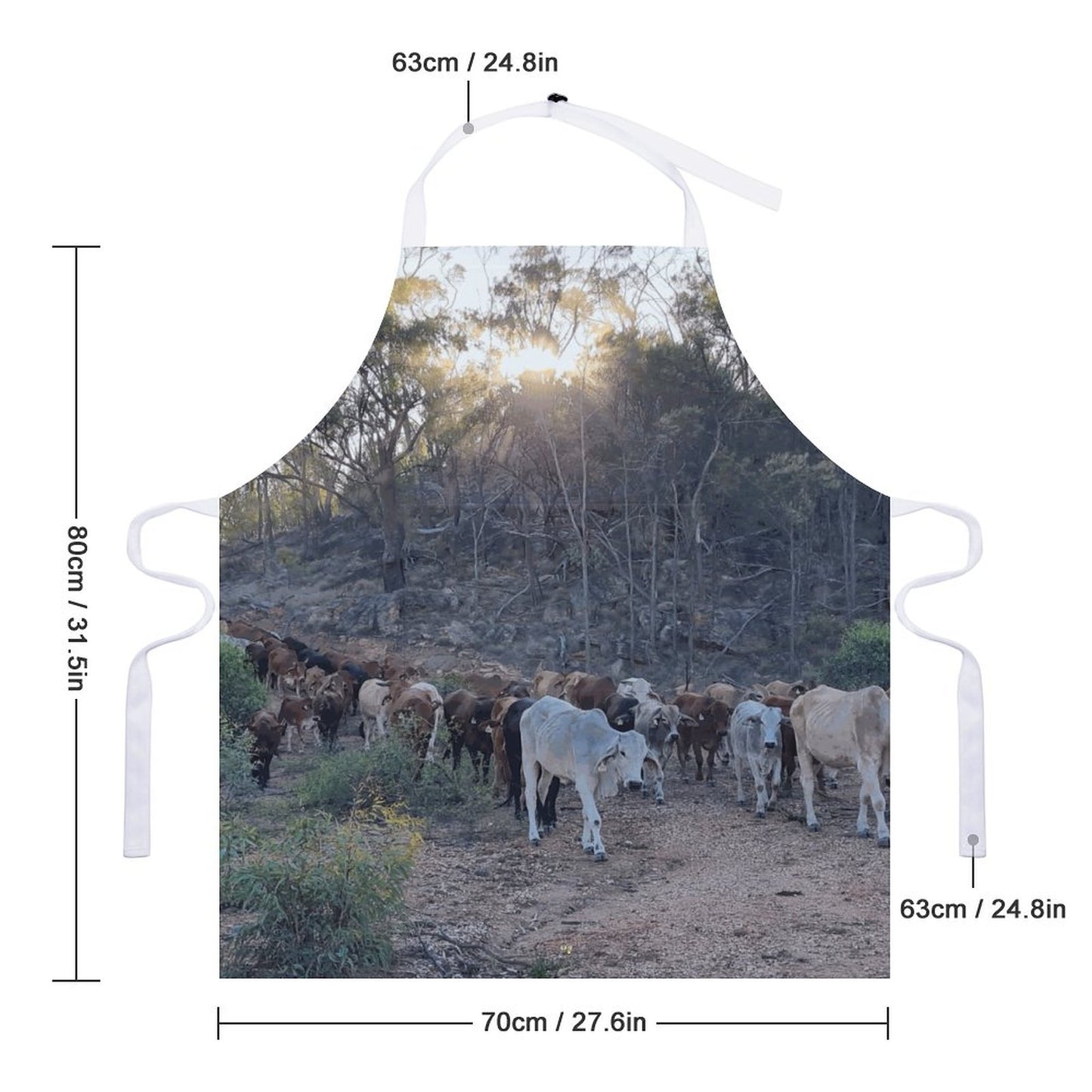 Walking Home Adult Apron with Pocket