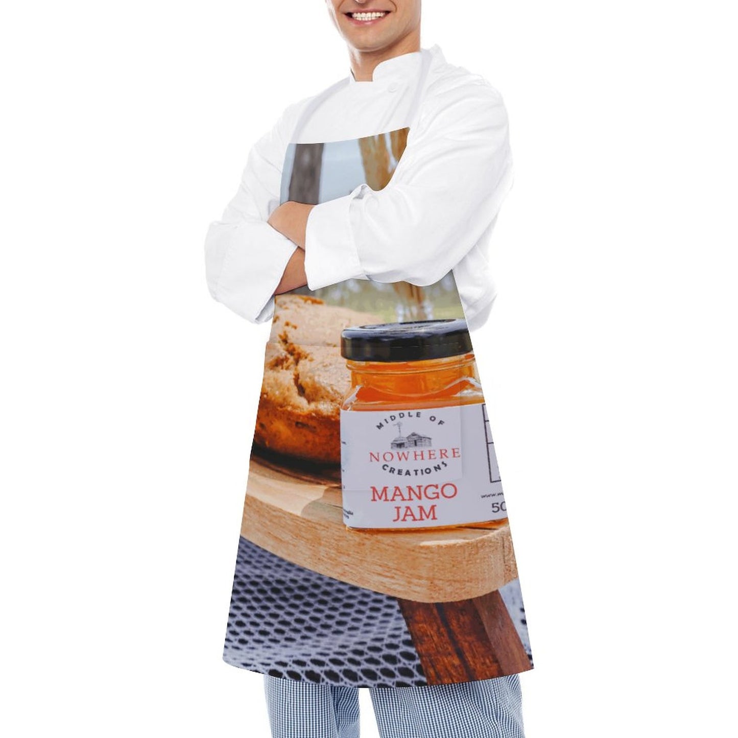 Fresh Bread and Jam Adult Apron with Pocket