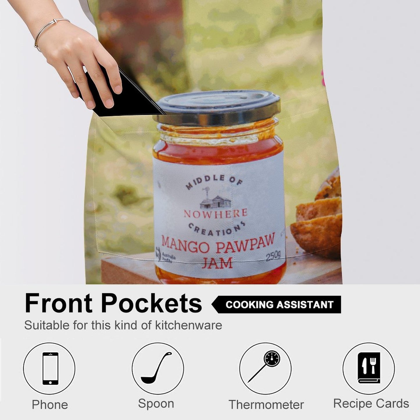 Mango Pawpaw Adult Apron with Pocket
