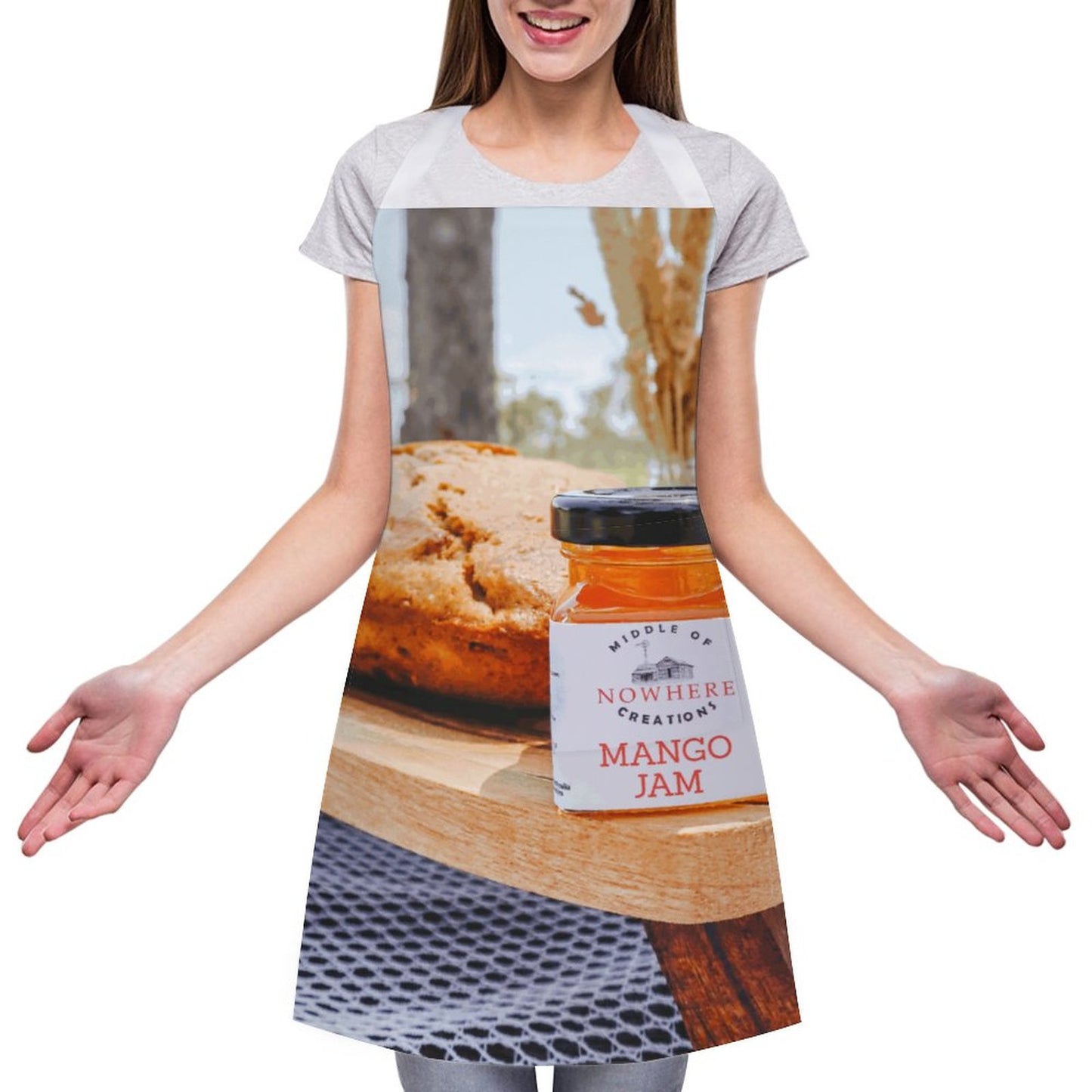 Fresh Bread and Jam Adult Apron with Pocket