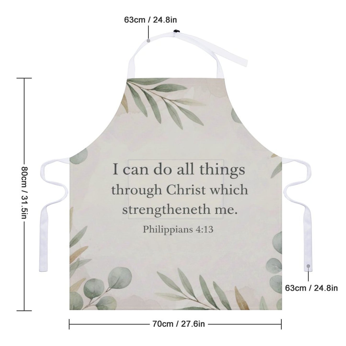 I can Do All Things Adult Apron with Pocket