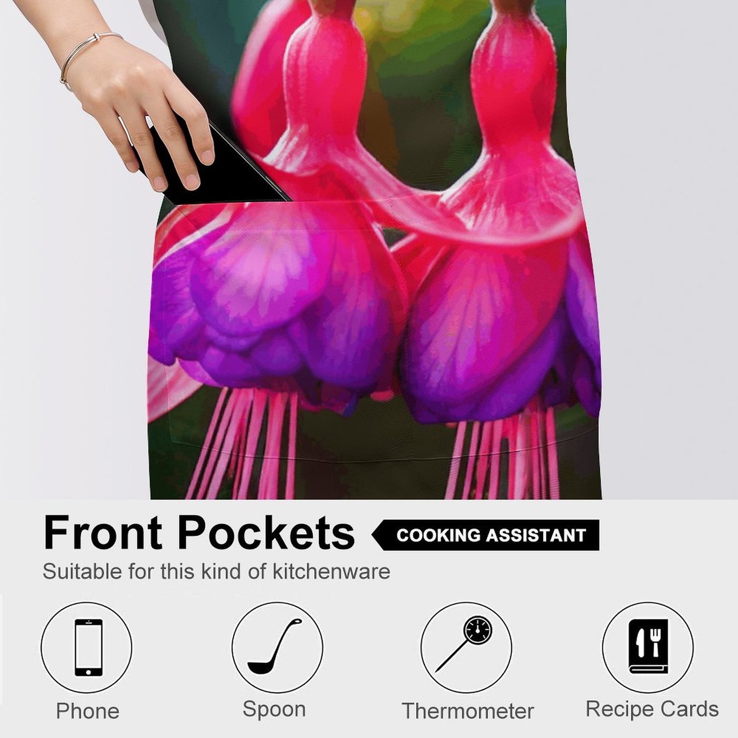 Divine Fuchsia Adult Apron with Pocket