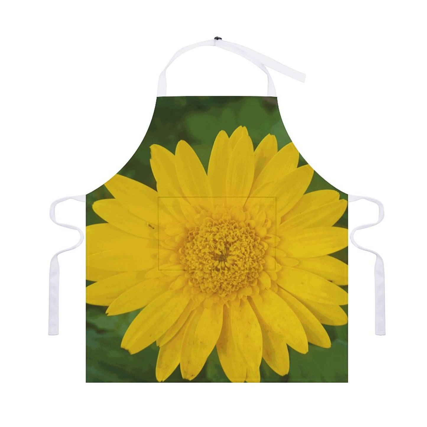 Yellow Gerbera Adult Apron with Pocket