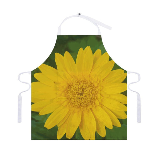 Yellow Gerbera Adult Apron with Pocket