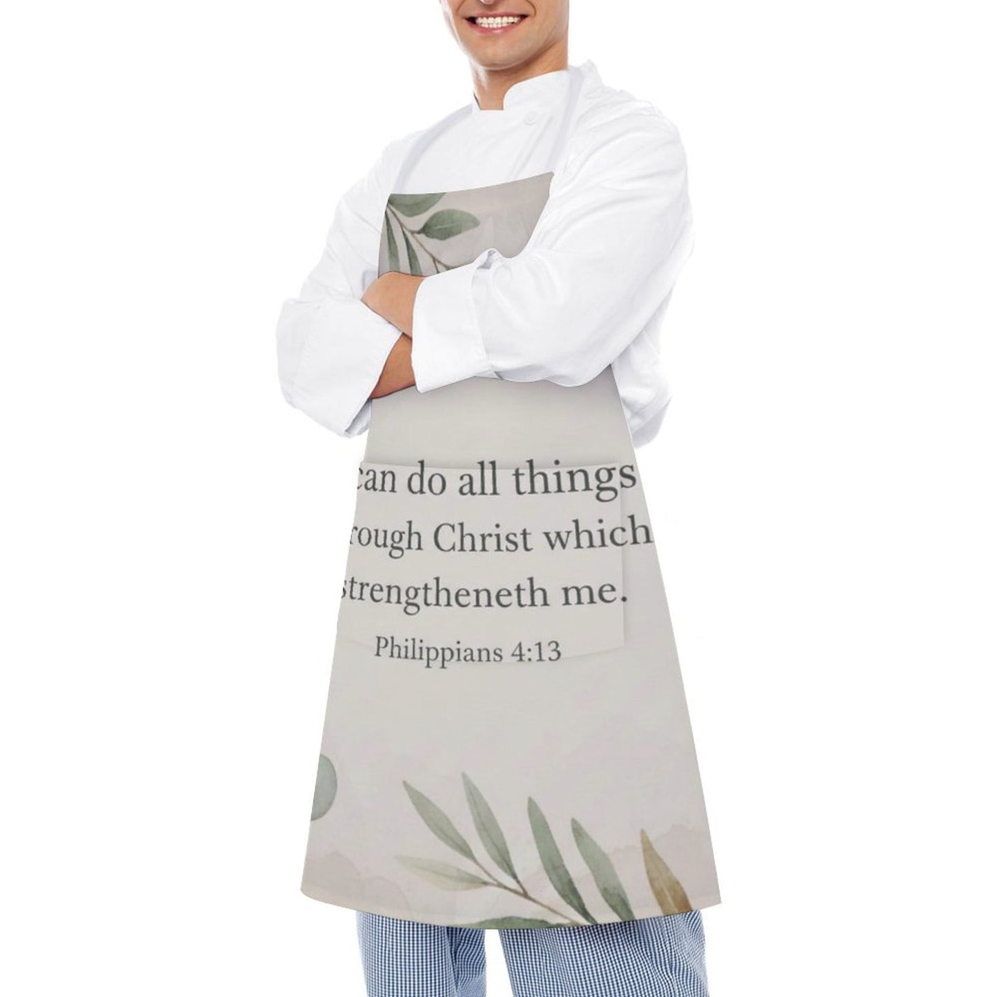 I can Do All Things Adult Apron with Pocket
