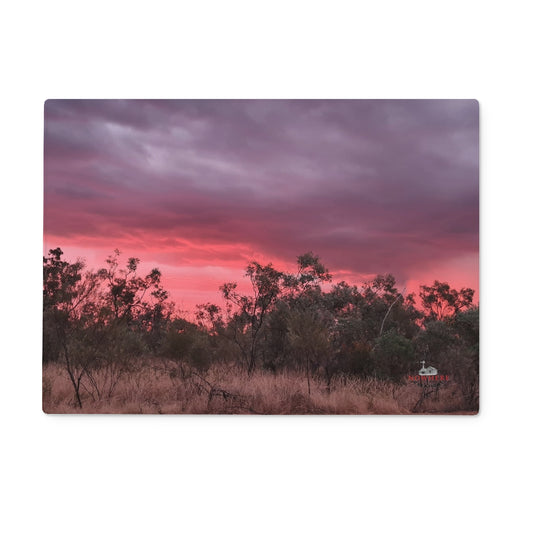 Elegant Sunset Glass Chopping Board