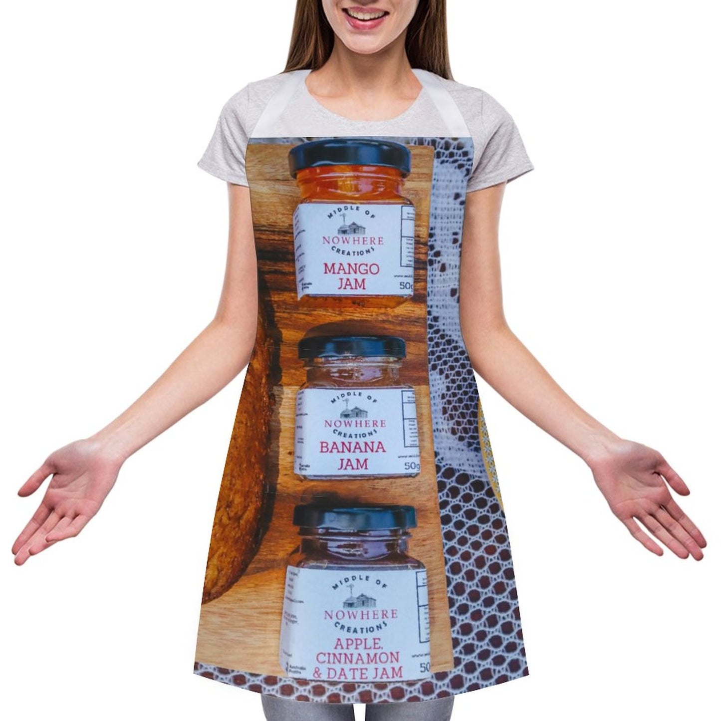 Gourmet Jam Trio Adult Apron with Pocket