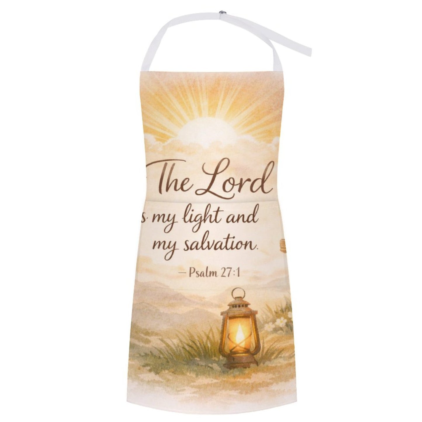 The Lord Is My Light Adult Apron with Pocket