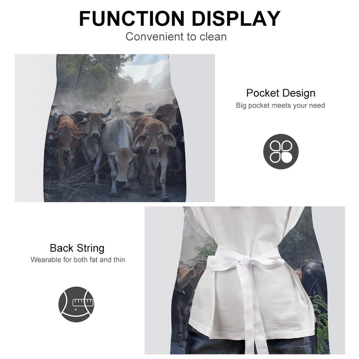 Taking The Lead Adult Apron with Pocket