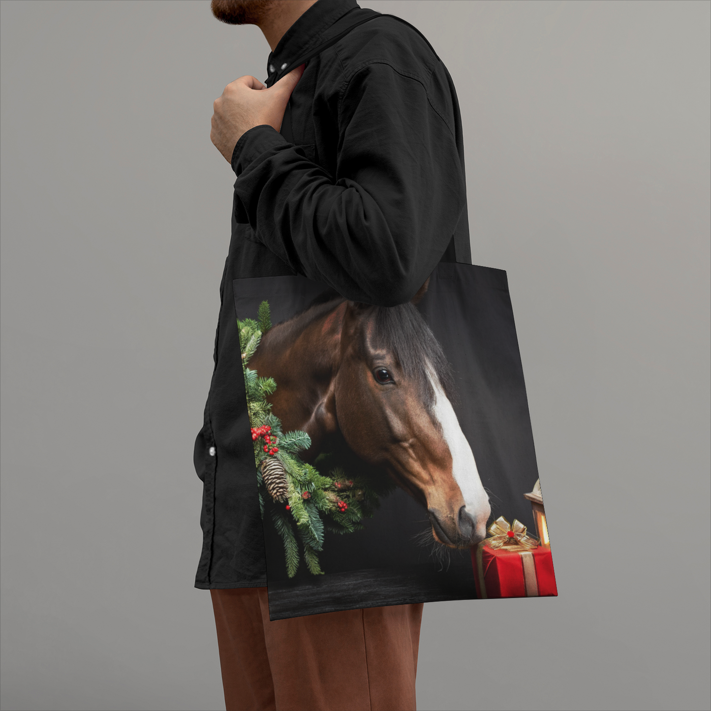 Rosie's Christmas Natural Canvas Tote Bag
