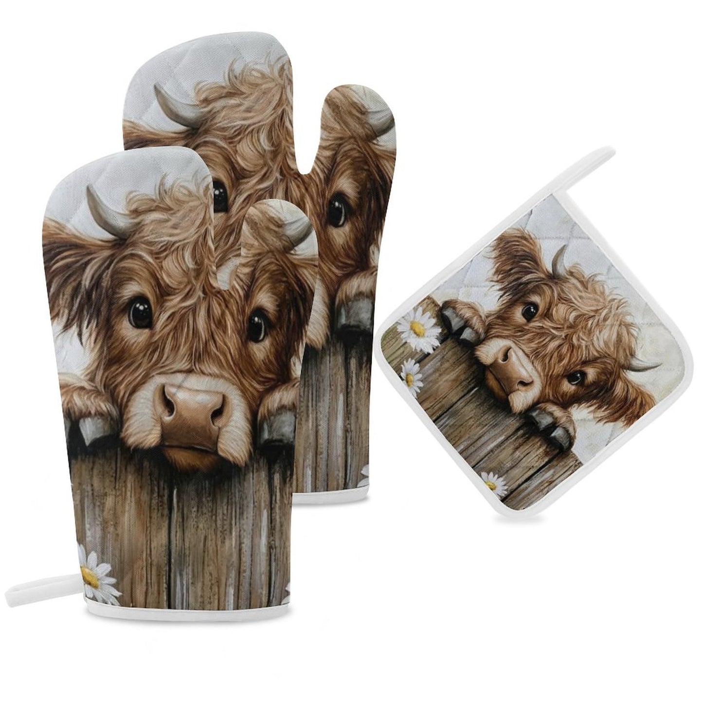 Bonnie Oven Mitts & Pot Holder Set of 3