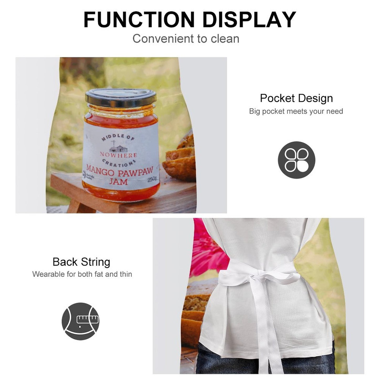 Mango Pawpaw Adult Apron with Pocket