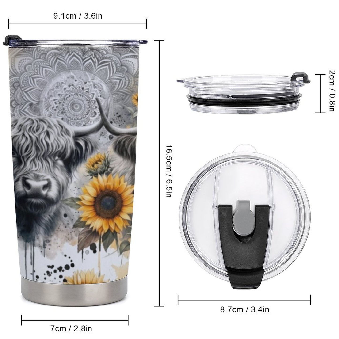 Goldie Car Travel Coffee Mug with Lid