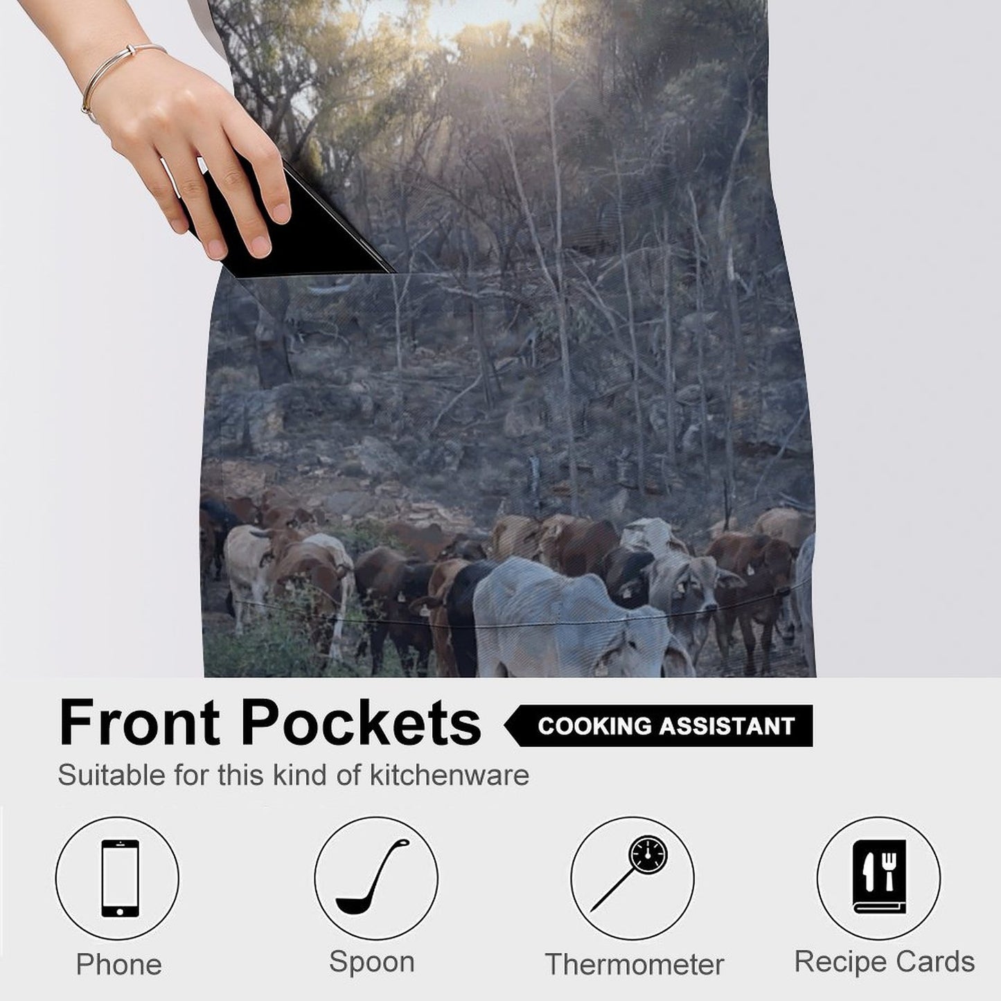 Walking Home Adult Apron with Pocket
