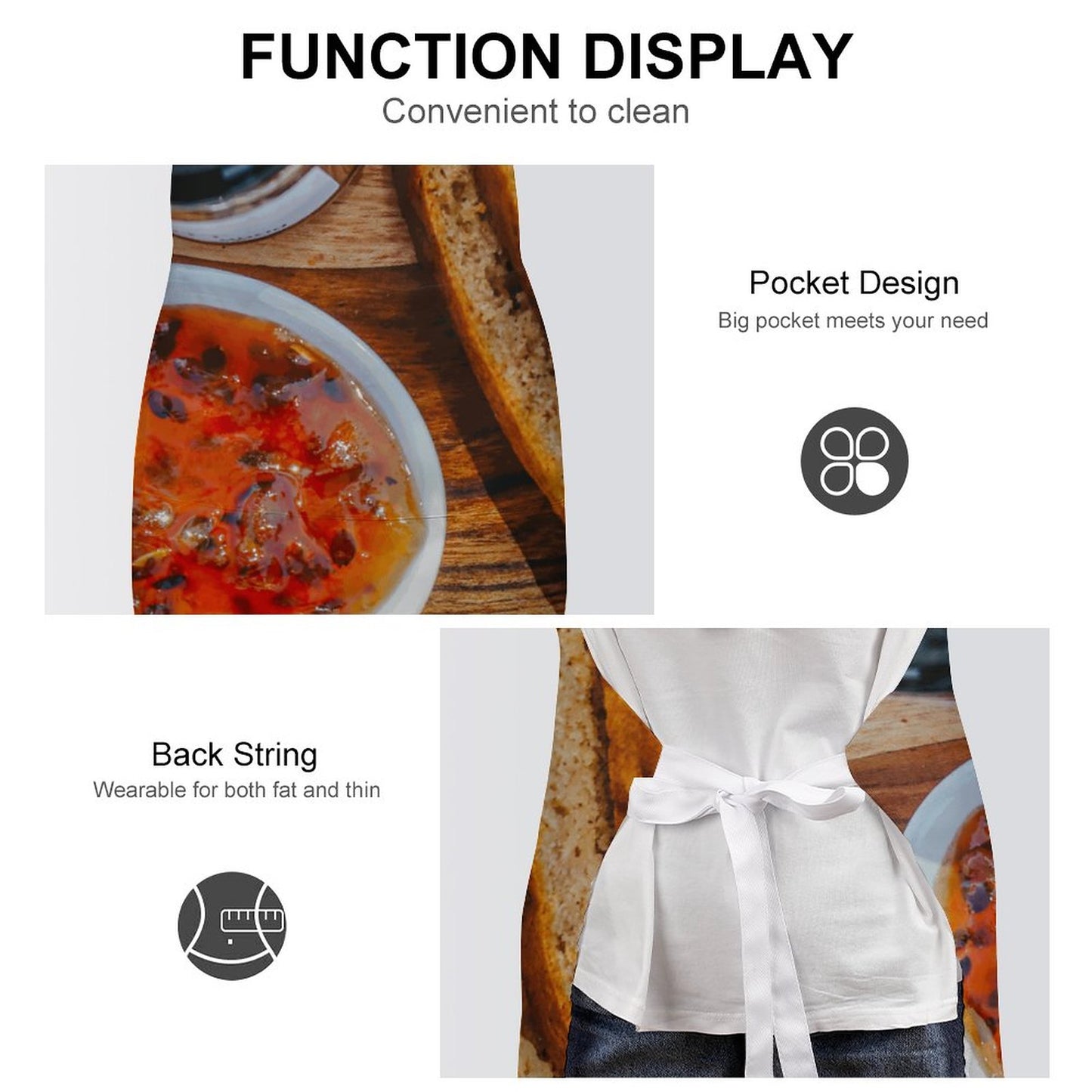 Passionfruit Jam Adult Apron with Pocket