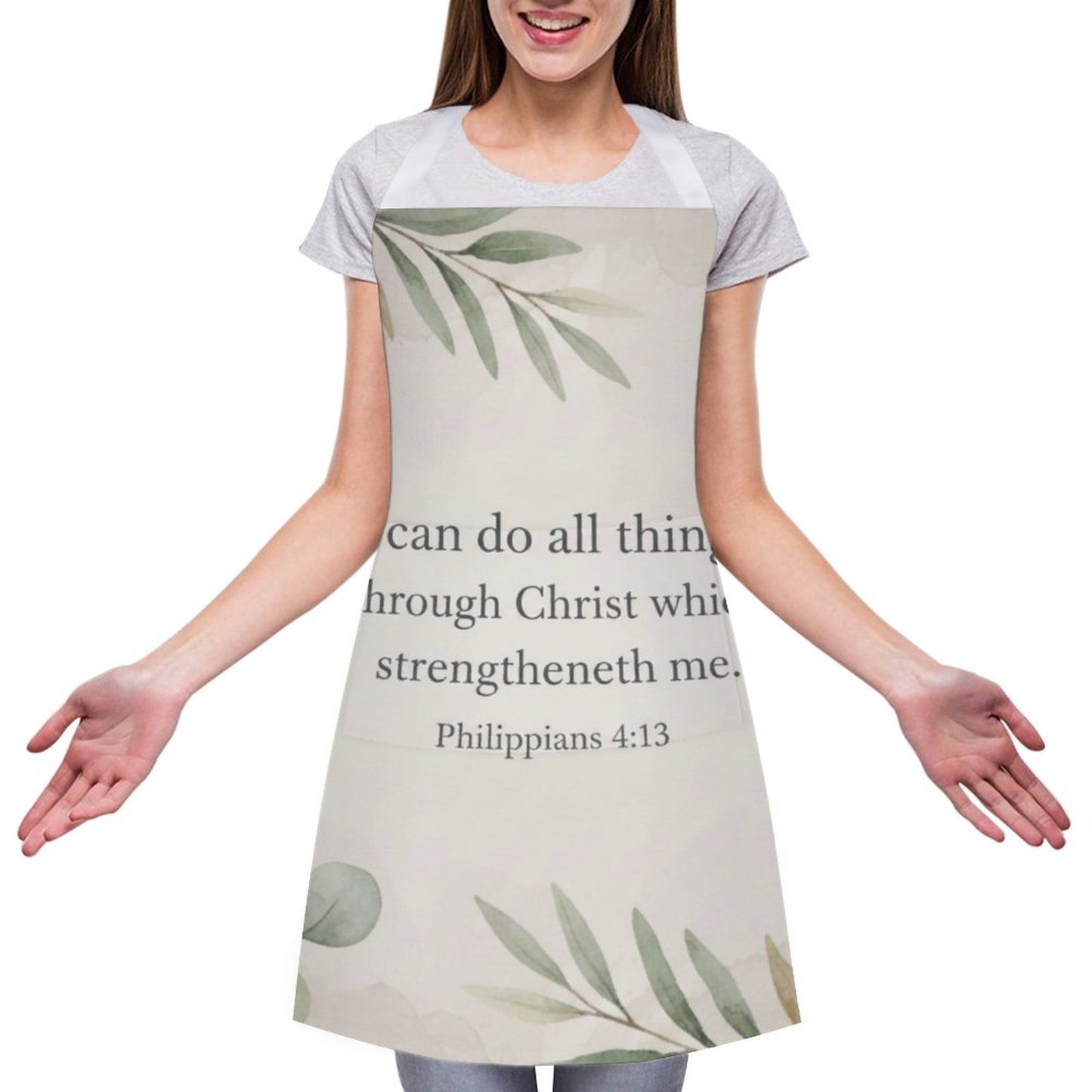 I can Do All Things Adult Apron with Pocket