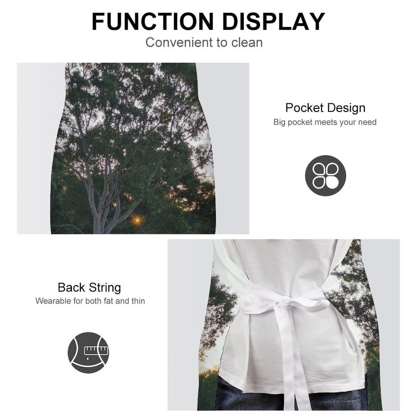 Gumtree Sunset Adult Apron with Pocket