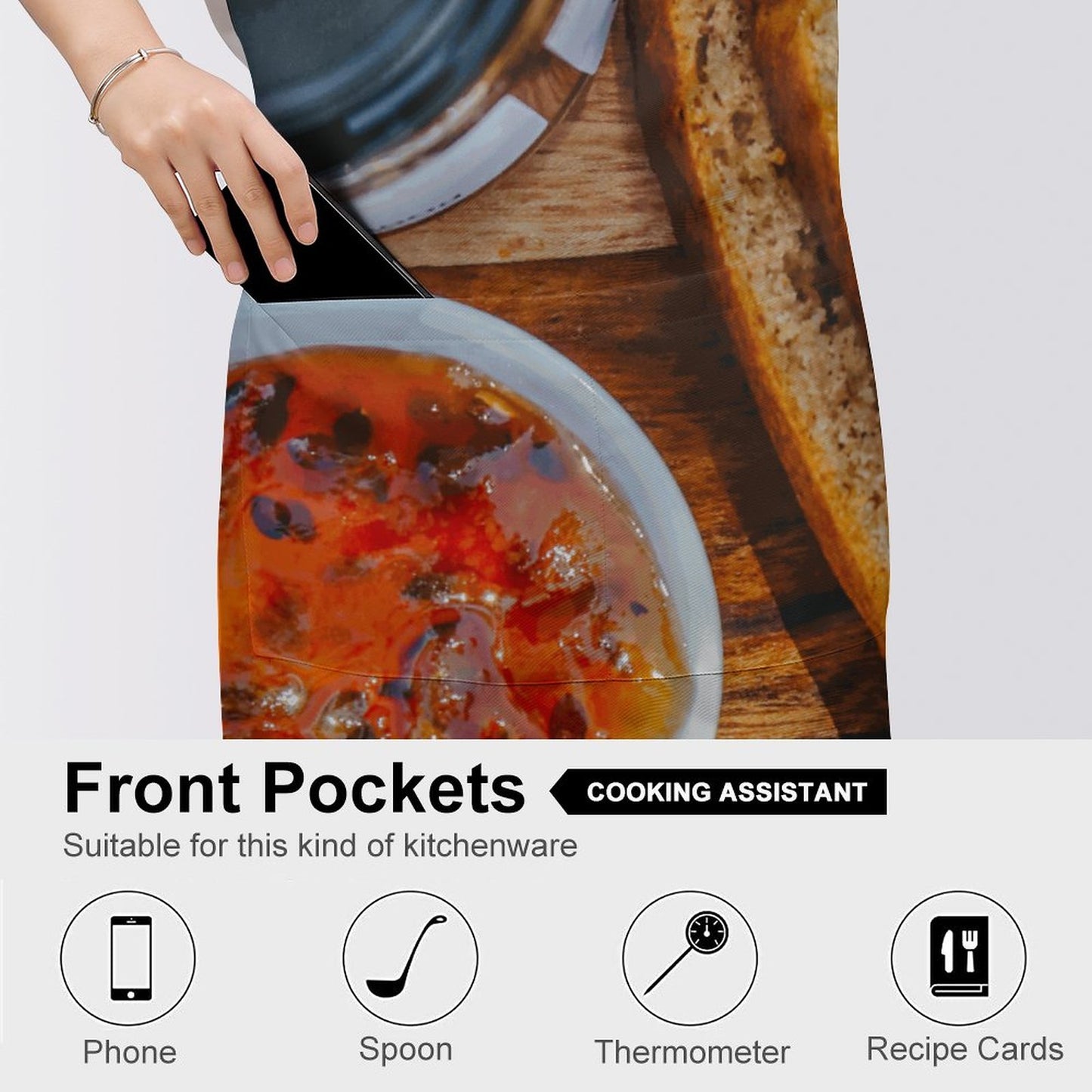 Passionfruit Jam Adult Apron with Pocket