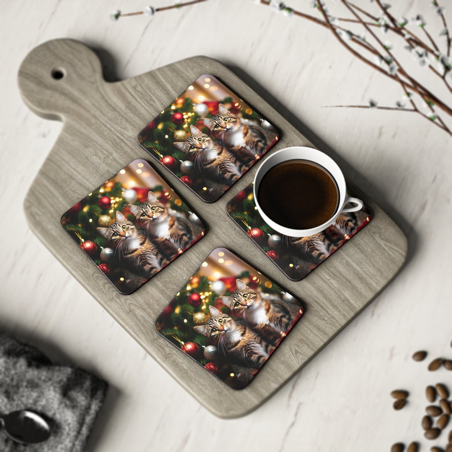 Max & Shadow's Christmas Coasters