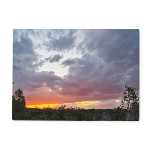 Clouded Perfection Glass Chopping Board