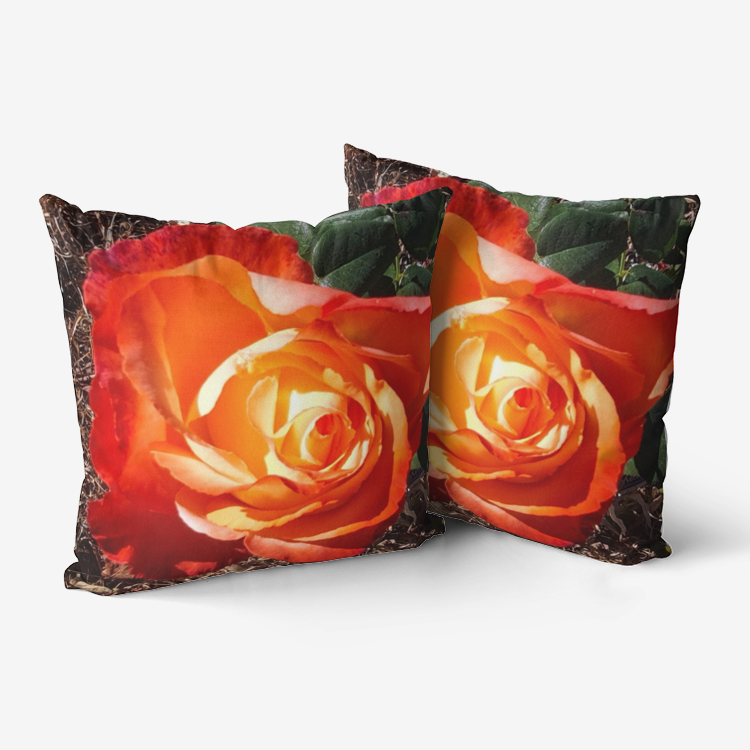 Sunset Rose Premium Hypoallergenic Throw Pillow