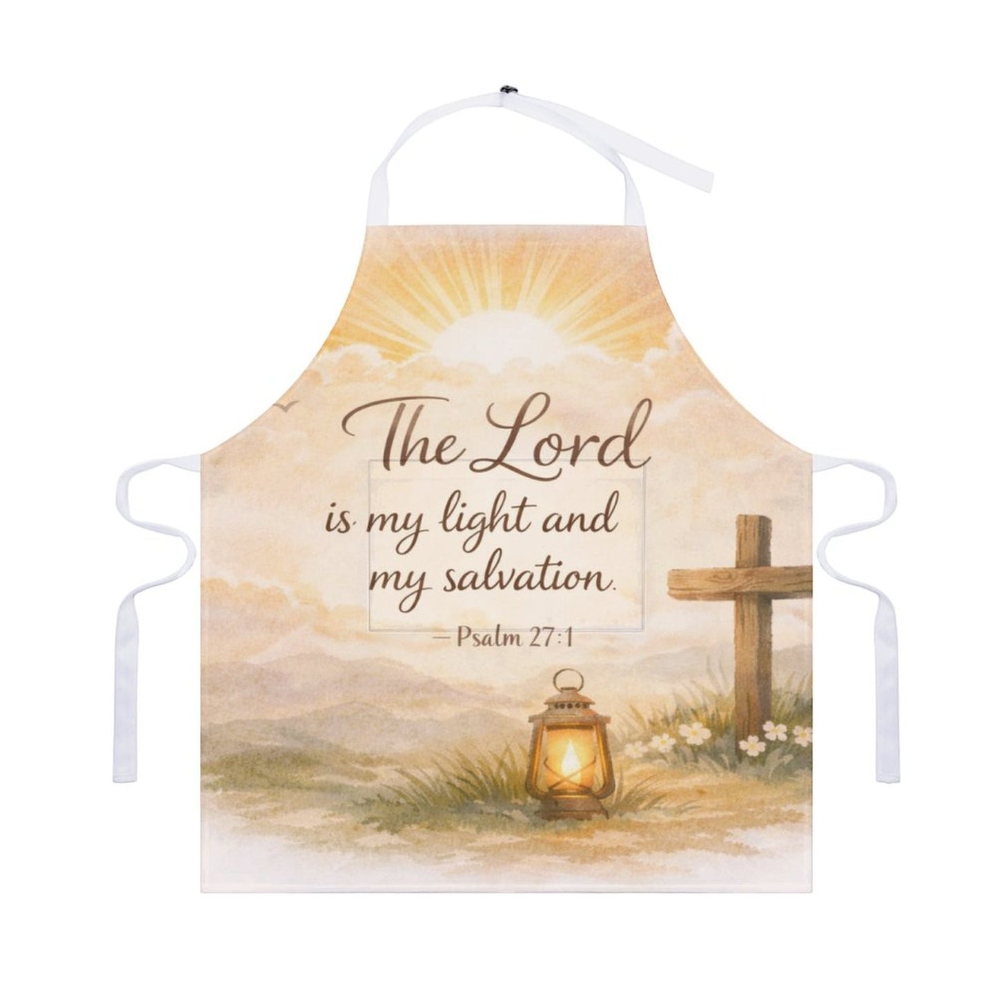 The Lord Is My Light Adult Apron with Pocket