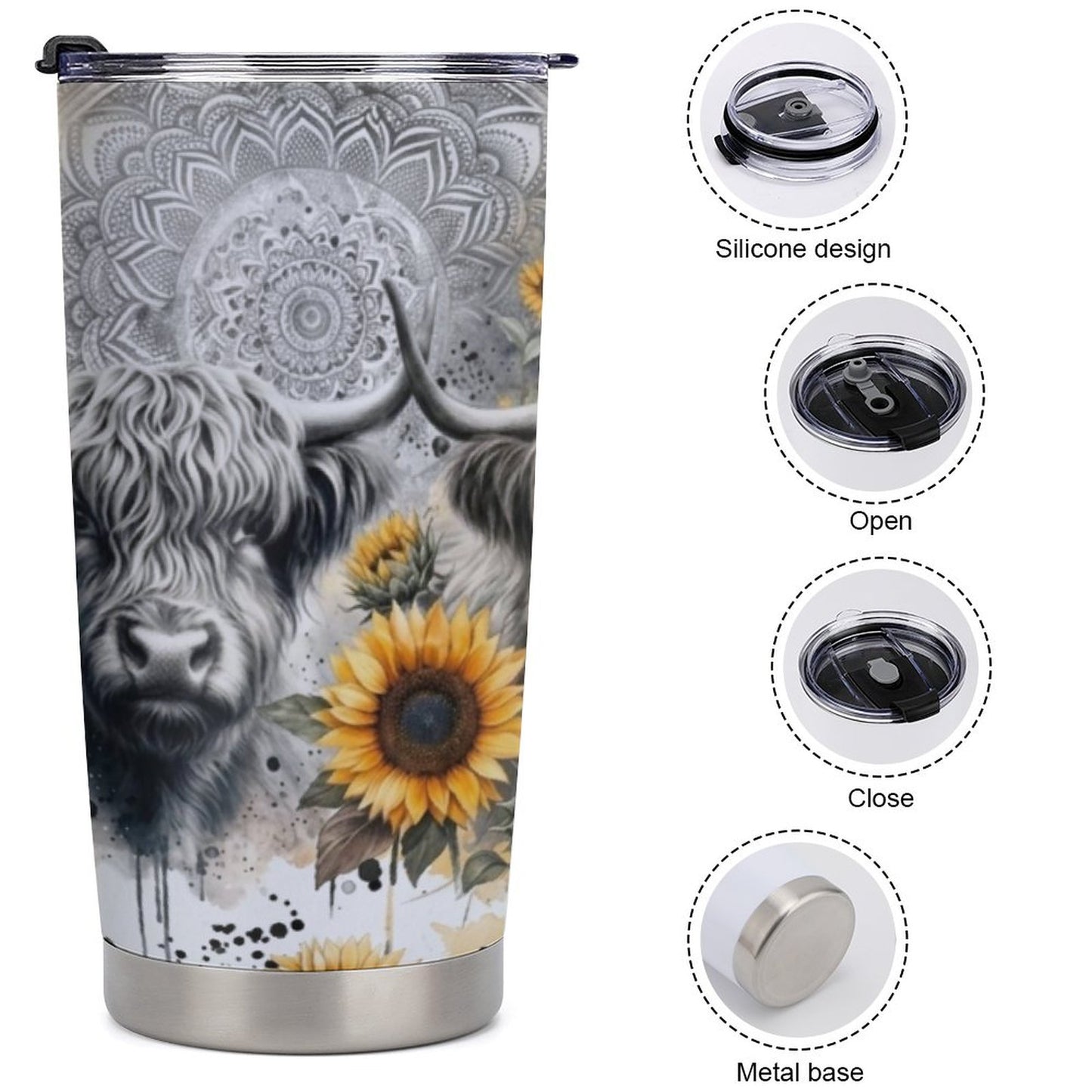 Goldie Car Travel Coffee Mug with Lid