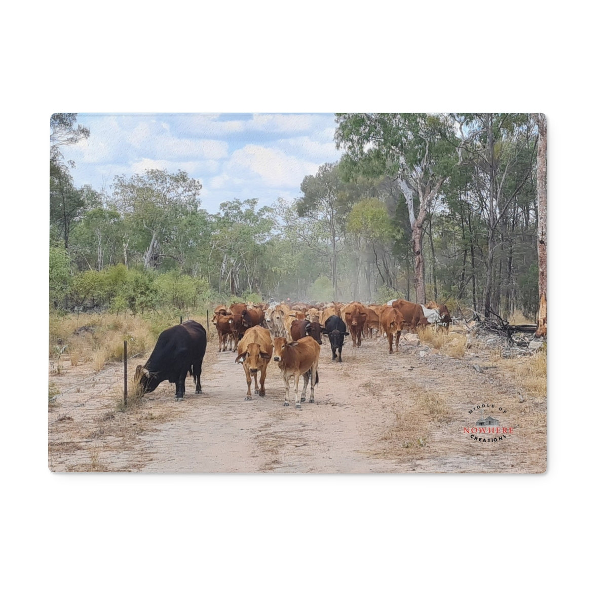 Graceful Stroll Glass Chopping Board