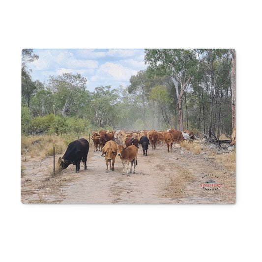 Graceful Stroll Glass Chopping Board