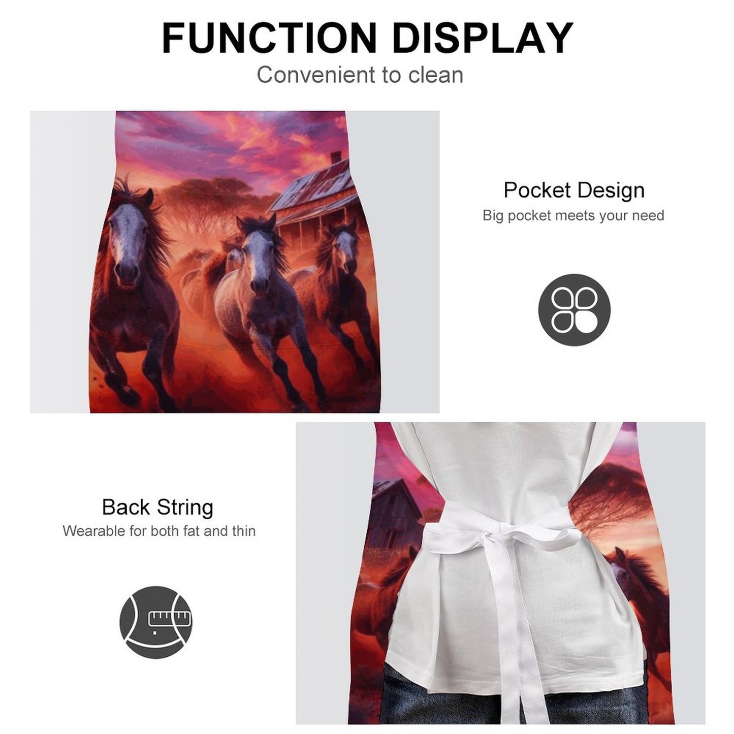 Running Free Adult Apron with Pocket