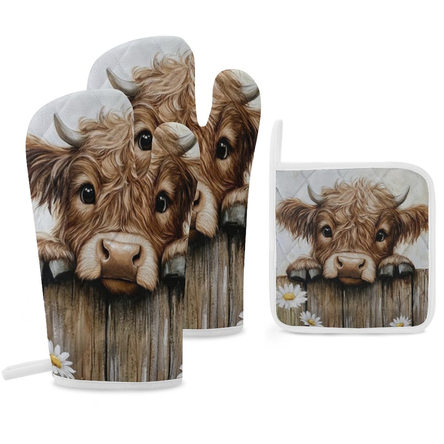 Bonnie Oven Mitts & Pot Holder Set of 3