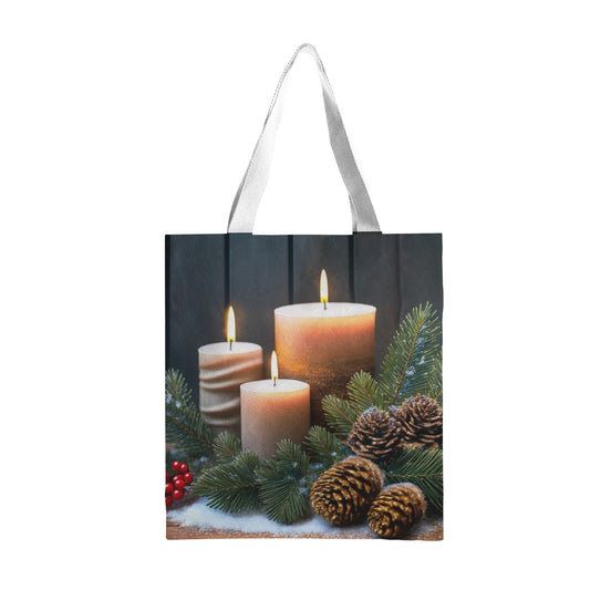 Candles For Christmas Natural Canvas Tote Bag