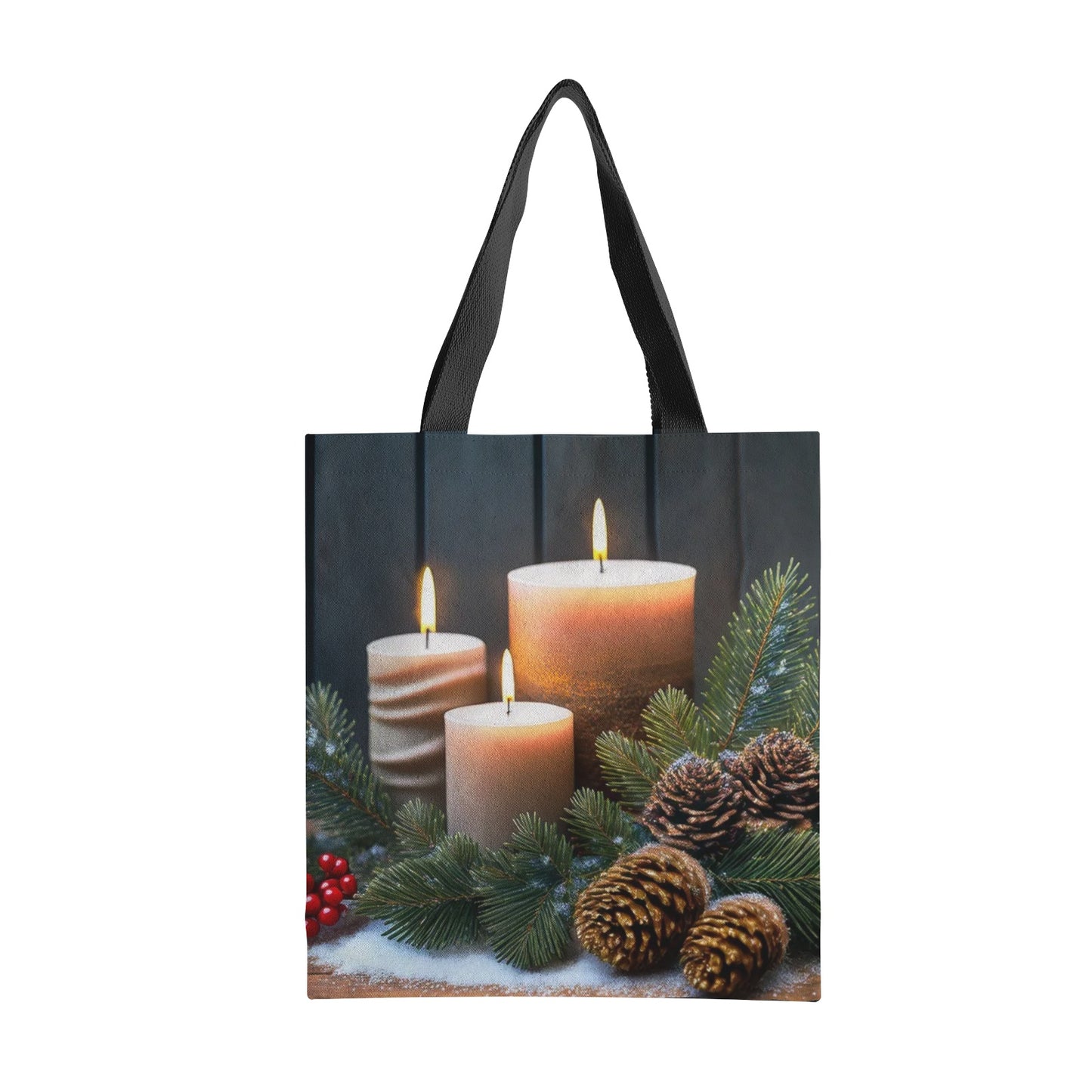Candles For Christmas Natural Canvas Tote Bag
